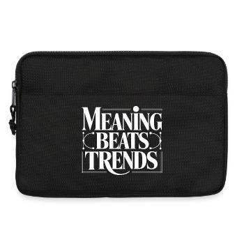 Logo Designer Meaning Beats Trends Visual Designer - Laptop bag 13" - black - Front