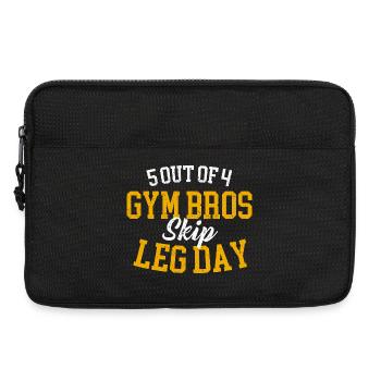 5 sur 4 Les frères de gym sautent l’humour de la journée des jambes - Sacoche pour ordinateur portable 13 pouces - noir - Devant