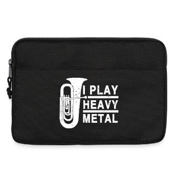 Tuba, heavy metal, musique de cuivres, drôle de disant Tuba - Sacoche pour ordinateur portable 13 pouces - noir - Devant