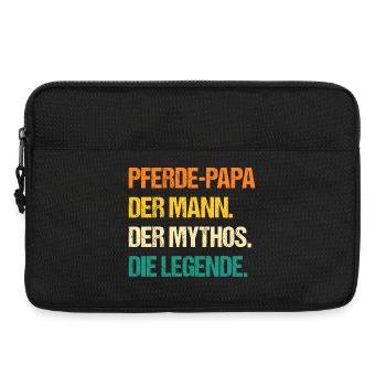 Reiten Papa Vater Pferdeliebhaber Reiterhof Pferde - Laptoptasche 13" - Schwarz - Vorne