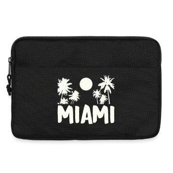 Miami Night Palm Trees - Laptop bag 13" - black - Front