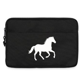 Silhouette of a wild horse - Laptop bag 13" - black - Front