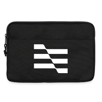 Design der geometrischen Streifen - Laptoptasche 13" - Schwarz - Vorne