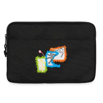 Joueurs de football - Sacoche pour ordinateur portable 13 pouces - noir - Devant