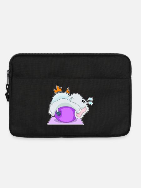 Elefant Yoga Fitness Gymnastik - Laptoptasche 13" - Schwarz