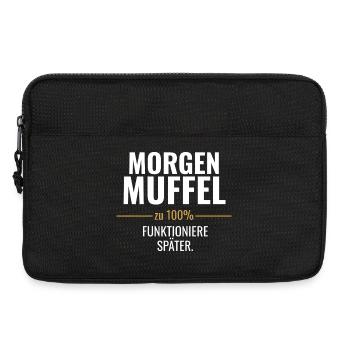 Morgenmuffel – Zu 100% funktioniere später - Laptoptasche 13" - Schwarz - Vorne