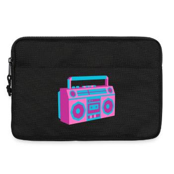 Boombox Ghettoblaster 80er Retro Roller Disco - Laptoptasche 13" - Schwarz - Vorne