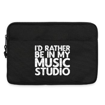 I'd Rather Be In My Music Studio - Laptoptasche 13" - Schwarz - Vorne