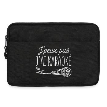 Karaoké Cadeau humour personnalisé - Sacoche pour ordinateur portable 13 pouces - noir - Devant
