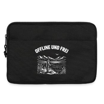 Offline und Frei - Laptoptasche 13" - Schwarz - Vorne