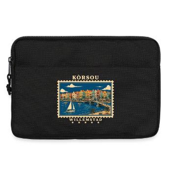 Curaçao Willemstad Vintage Reisemarke - Laptoptasche 13" - Schwarz - Vorne