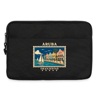 Aruba Oranjestad Vintage Reisemarke - Laptoptasche 13" - Schwarz - Vorne