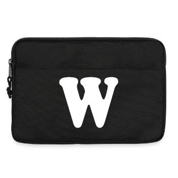 Großes W Stil-Print | Buchstabe W | W Logo - Laptoptasche 13" - Schwarz - Vorne