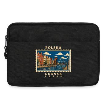 Polen Gdańsk Vintage Reisemarke - Laptoptasche 13" - Schwarz - Vorne