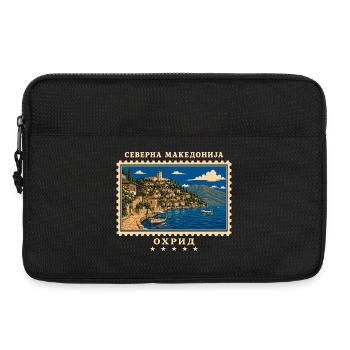 Nordmazedonien Ohrid Vintage Reisemarke - Laptoptasche 13" - Schwarz - Vorne