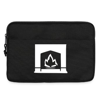 Cadeau blanc de flamme de cheminée - Sacoche pour ordinateur portable 13 pouces - noir - Devant