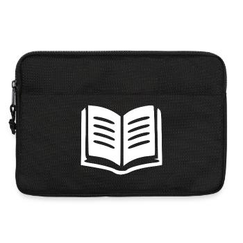 Buch Bücher lesen Geschenk - Laptoptasche 13" - Schwarz - Vorne