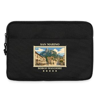 San Marino Borgo Maggiore Vintage Reisemarke - Laptoptasche 13" - Schwarz - Vorne
