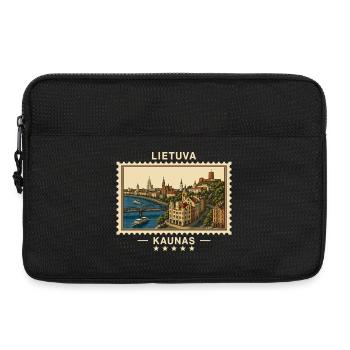 Litauen Kaunas Vintage Reisemarke - Laptoptasche 13" - Schwarz - Vorne
