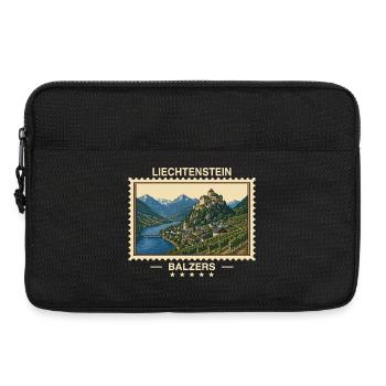 Liechtenstein Balzers Vintage Reisemarke - Laptoptasche 13" - Schwarz - Vorne
