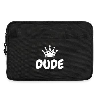 Dude Krone Hip Hop Rap Street Art (blanc) - Sacoche pour ordinateur portable 13 pouces - noir - Devant