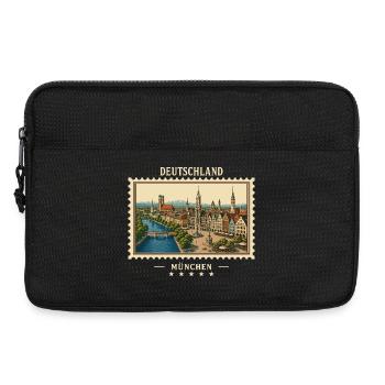 Deutschland München Vintage Reisemarke - Laptoptasche 13" - Schwarz - Vorne