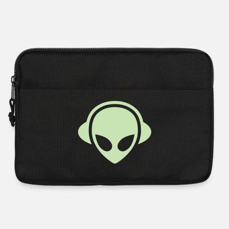 Alien Kopfhörer Glow in the dark - Laptoptasche 13" - Schwarz