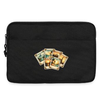 Cartes postales vintage Coucher de soleil tropiques - Sacoche pour ordinateur portable 13 pouces - noir - Devant