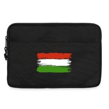 Hungarian Flag Brush Strokes - Laptop bag 13" - black - Front