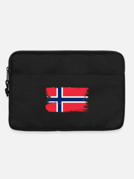 Pinselstrich der norwegischen Flagge - Laptoptasche 13" - Schwarz