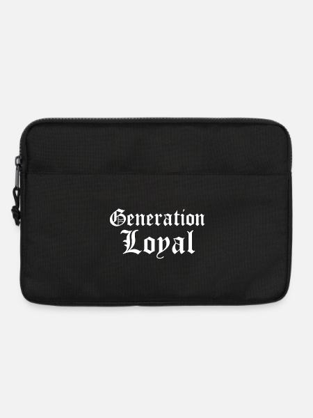 Generation Loyal Gothic Typography Design - Laptop bag 13" - black