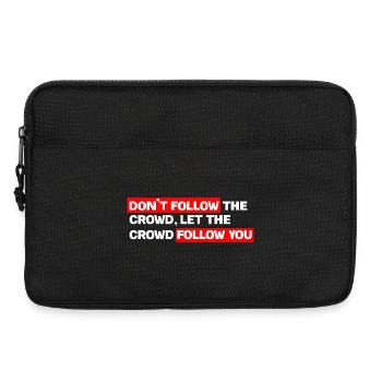 Kontrollieren Sie Ihre eigene Spur: Folgen Sie nicht der Menge - Laptoptasche 13" - Schwarz - Vorne