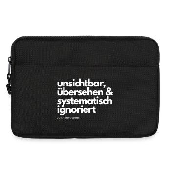 ME/CFS systematisch ignoriert white - Laptoptasche 13" - Schwarz - Vorne