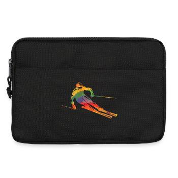 Colored skiers of long sleeve shirts - Laptop bag 13" - black - Front