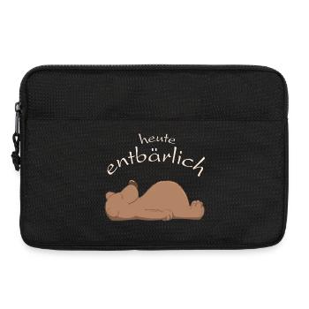 flauschiger, knuffiger Bär - Laptoptasche 13" - Schwarz - Vorne