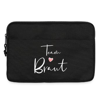 Team Braut Herz Junggesellinnenabschied Geschenk - Laptoptasche 13" - Schwarz - Vorne
