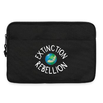 Extinction Rebellion Planet Erde weiss - Laptoptasche 13" - Schwarz - Vorne