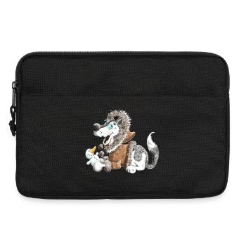 Süßer Husky - Huskys - Schlittenhund - Geschenk - Laptoptasche 13" - Schwarz - Vorne