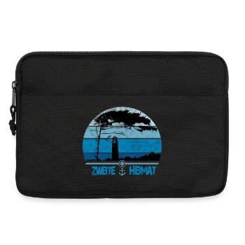 Zweite Heimat Darss - Leuchtturm Windflüchter - Laptoptasche 13" - Schwarz - Vorne