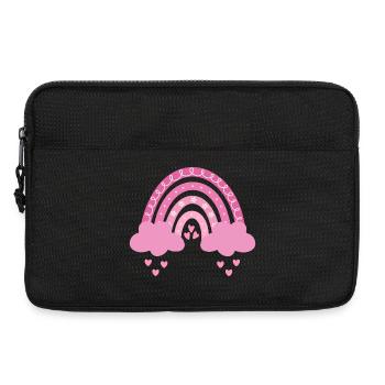 Boho arc-en-ciel rose fille naissance bébé douche de bébé - Sacoche pour ordinateur portable 13 pouces - noir - Devant