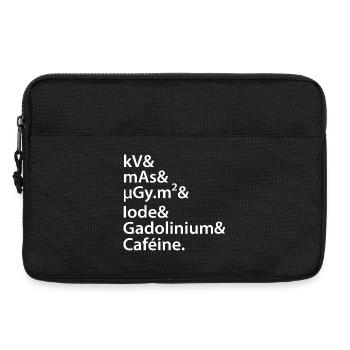 kV mAs Caféine Humour Café Radiologie Scanner Irm - Sacoche pour ordinateur portable 13 pouces - noir - Devant