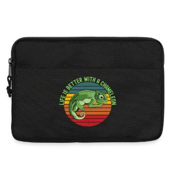Life’s Better with a Chameleon - Laptop bag 13" - black - Front