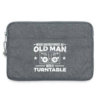 Père DJ - Sacoche pour ordinateur portable 13 pouces - gris chiné - Devant