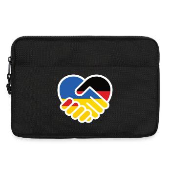 Cœur Solidaire Allemagne Ukraine - Sacoche pour ordinateur portable 13 pouces - noir - Devant