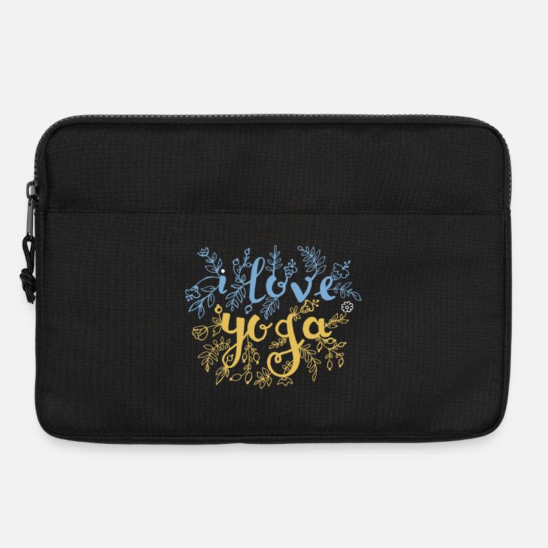 Blütenliebe Schriftzug - Laptoptasche 13" - Schwarz