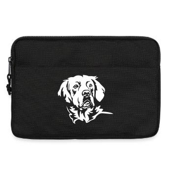 Golden Retriever Head "Black Edition" - Laptop bag 13" - black - Front