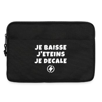 économie d'énergie, sauvez la planète, écologie - Sacoche pour ordinateur portable 13 pouces - noir - Devant