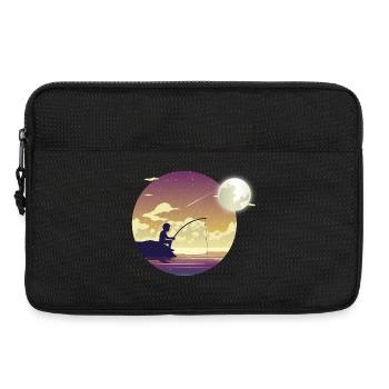 Moonlight fisherman - Laptop bag 13" - black - Front