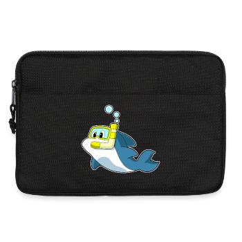 Dolphin Diver Snorkel Diving - Laptop bag 13" - black - Front