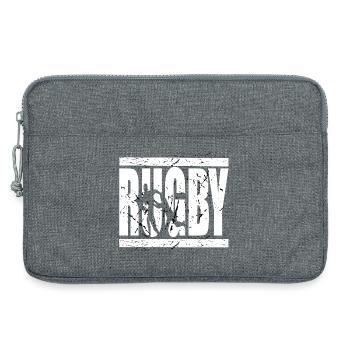 Rugby is Life - Laptop bag 13" - heather grey - Front
